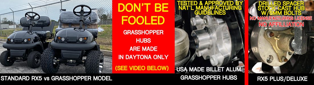cricket-grasshopper-lifted-model-versus-Cricket-RX5-Plus-Deluxe | Cricket Mini Golf Carts cricket-grasshopper-lifted-model-versus-Cricket-RX5-Plus-Deluxe